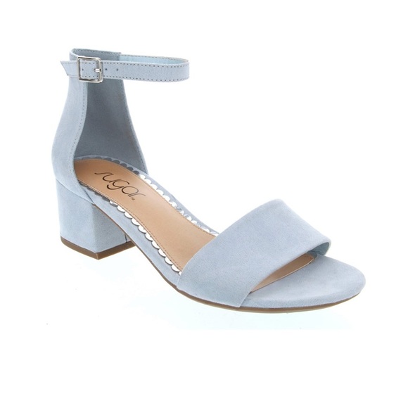Sugar Women’s Sandals sz 7.5 Powder Blue Block Heel NEW #22-W - Picture 4 of 8
